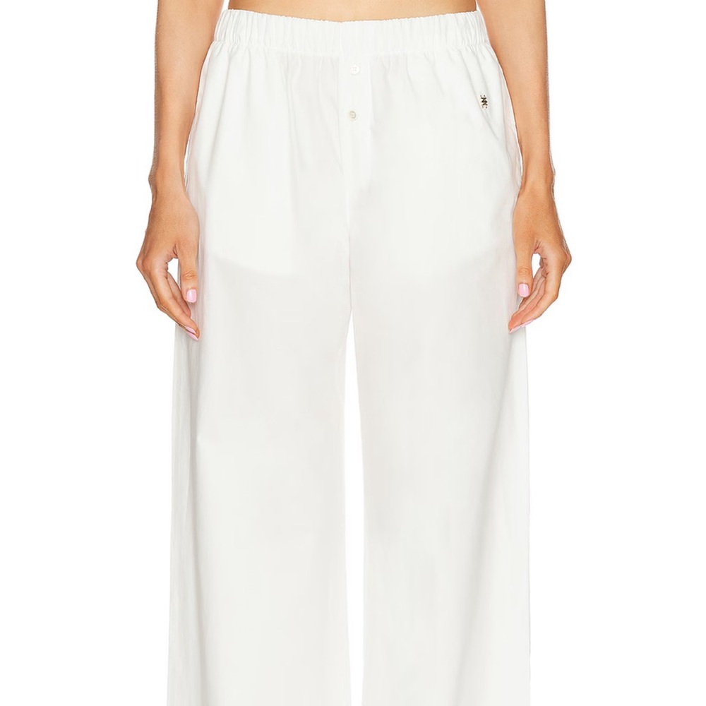 Eterne White Wide Leg Pants